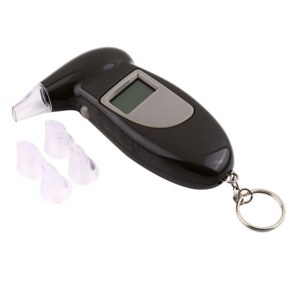 Digital alcohol tester, black color, 5 reserves ( mouthpieces )